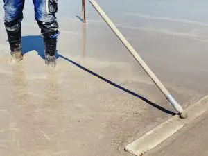 Cracked concrete foundation in rural Texas